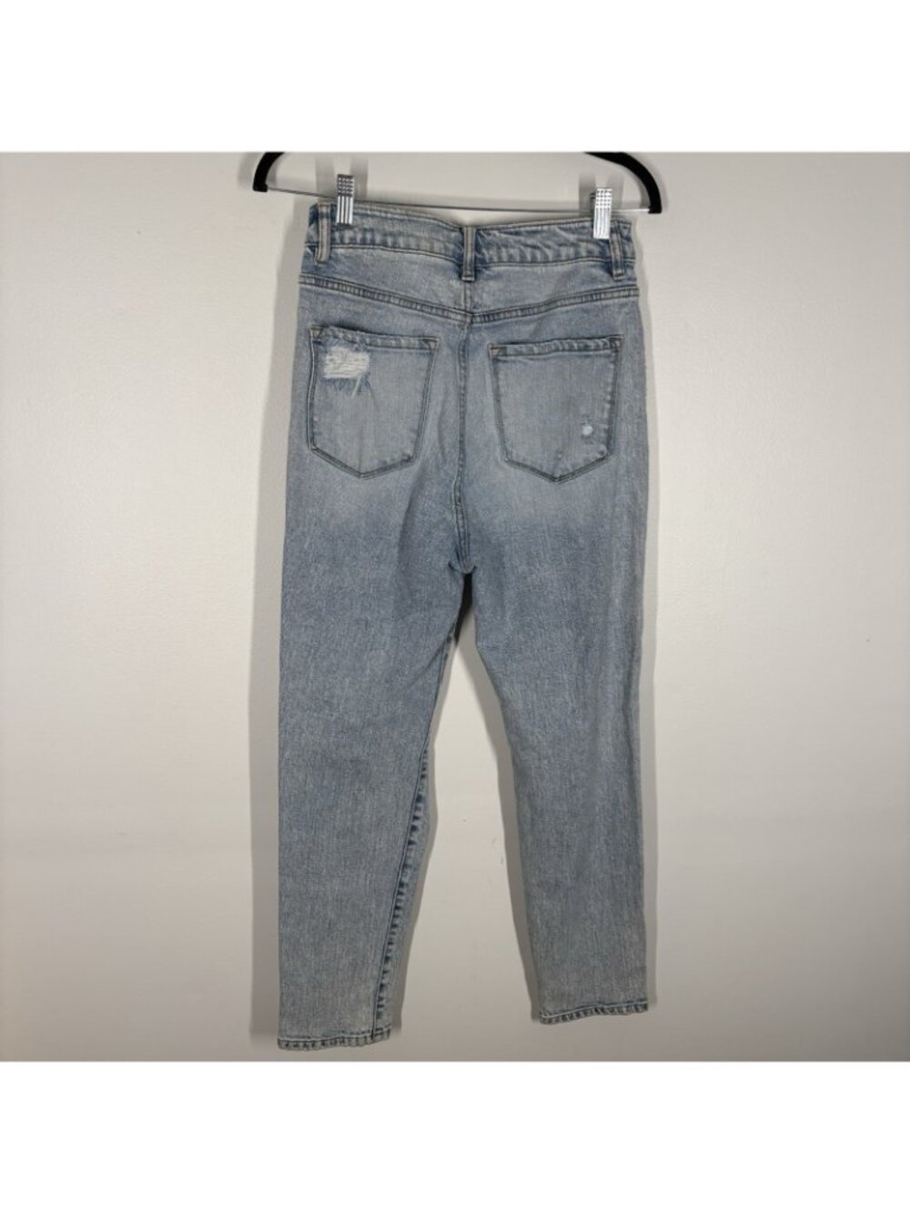 KanCan Signature 26 Light Wash Denim Distressed Ultra High Rise Baggy Fit Jeans - Picture 8 of 12